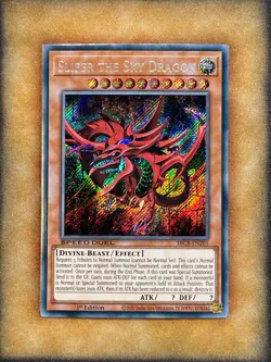 Yugioh Slifer the Sky Dragon SBCB-EN201 Secret Rare 1st Ed Speed Duel NM - Image 1