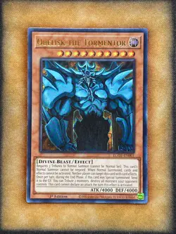 Yugioh Obelisk the Tormentor EGO1-EN001 Ultra Rare 1st Ed NM - Image 1