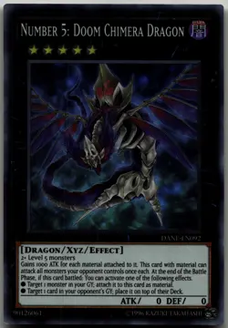 Number 5: Doom Chimera Dragon Super Rare Dark Neostorm DANE-EN092 LP - Image 1