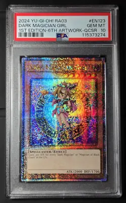 2024 YU-GI-OH! QUARTER CENTURY BONANZA Dark Magician Girl RA03-EN123 QCR PSA 10 - Image 1
