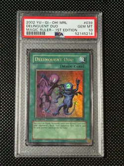YUGIOH PSA 10 2002 Delinquent Duo MRL-039 Ultra Rare 1st Edition *5214 - Image 1