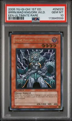 Brron, Mad King Of Dark World EEN-EN022 Ultimate Rare 1st Edition Yugioh PSA 10 - Image 1