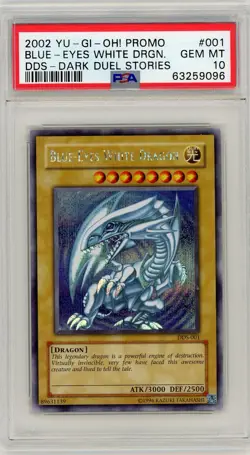2002 Yu-Gi-Oh! Dark Duel Stories Blue-Eyes White Dragon PSA 10 Gem Mint - Image 1