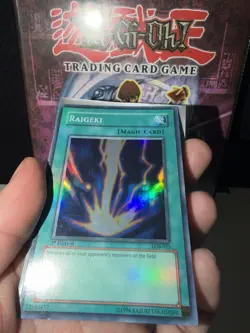 YU-Gi-OH Raigeki LOB-053 1st Edition Super Rare Asian English VLP - Image 2