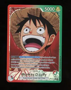 One Piece Monkey D Luffy OP13-001 Alt Art Leader Carrying On His Will Foil EN - Image 1