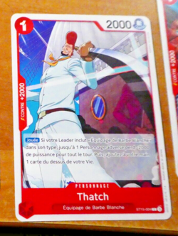 ONE PIECE CARD GAME CARTE FRANCAISE THATCH ST15-004 FR JCC MINT - Image 1