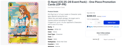 One Piece Promotion Card CS 25-26 Event Pack - Championship O-Nami Zoro Tony - Image 3