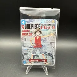 One Piece Monkey.D.Luffy College Basketball US Voyage Promo Card Luffy Rutgers - Image 1