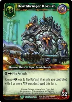Deathbringer Kor'ush - Throne of the Tides - World of Warcraft TCG - Image 1