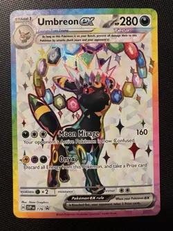 2025 Pokemon Prismatic Evolutions Umbreon EX #176 UPC BLACK STAR PROMO Card! - Image 1