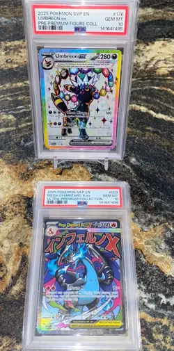 PSA 10 Umbreon EX #176 Charizard EX #23 UPC Sequential PSA 10 Black Star Promos - Image 1