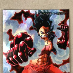 Bandai One Piece Monkey D. Luffy No.01 SR Super Rare Anime Wafer Trading Card - Image 2