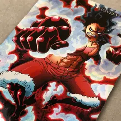 Bandai One Piece Monkey D. Luffy No.01 SR Super Rare Anime Wafer Trading Card - Image 4