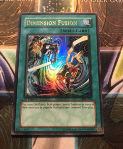 *** DIMENSION FUSION *** 1ST EDITION ORIGINAL (MP) ULTRA RARE IOC-094 YUGIOH! - Image 1