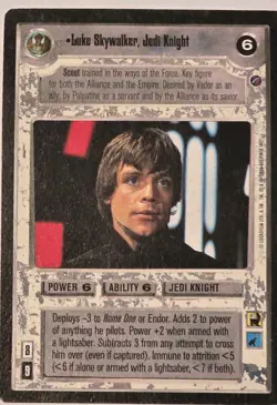 Star Wars CCG Luke Skywalker Jedi Knight Card Death Star II - Image 1