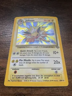 Jolteon 4/64 Jungle 1999 Holo Rare WOTC Pokemon Card TCG - Image 2