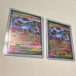 Pokemon Mega Charizard X EX Holo Cards Lot of 2 - English, Fire Type - Image 1