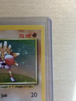 Pokemon TCG Hitmonchan Holo Rare Card Base Set 7/102 Unlimited - Image 3