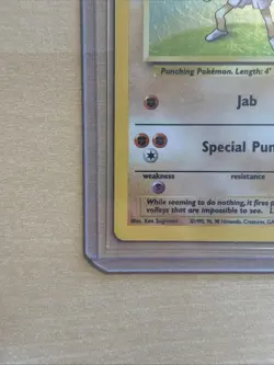 Pokemon TCG Hitmonchan Holo Rare Card Base Set 7/102 Unlimited - Image 5