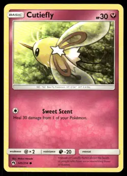 Cutiefly 145/214 Lost Thunder Pokemon TCG trading card - Image 1