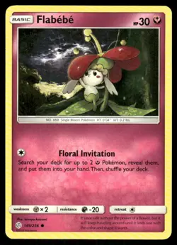 Flabebe 149/236 Cosmic Eclipse Pokemon TCG trading card - Image 1