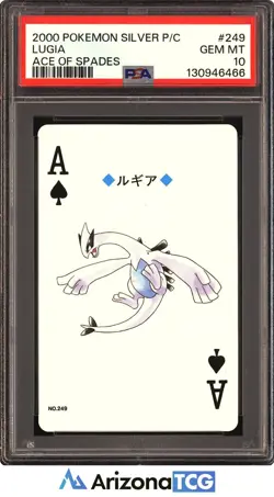 Pokemon 2000 Lugia 249 Ace Of Spades Silver Playing Cards Japanese PSA 10 - Image 1