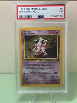 Pokemon TCG Mr. Mime Jungle Holo Rare Card 6/64 Unlimited PSA 7 - Image 1