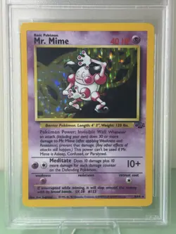 Pokemon TCG Mr. Mime Jungle Holo Rare Card 6/64 Unlimited PSA 7 - Image 2