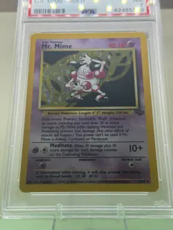 Pokemon TCG Mr. Mime Jungle Holo Rare Card 6/64 Unlimited PSA 7 - Image 3