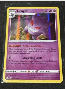 Gengar 066/196 SWSH11: Lost Origin Holo Rare Pokemon Card - Image 1