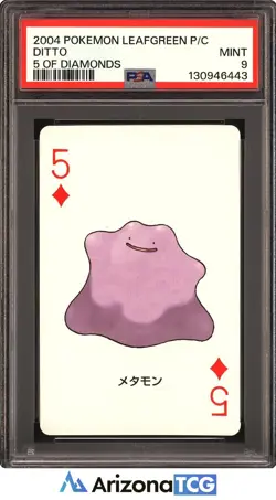 Pokemon 2004 Ditto 5 Diamonds LeafGreen Playing Card Japanese PSA 9 - Image 1