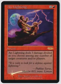 FOIL Arc Lightning NM Arena DCI Promo MTG Magic the Gathering Red English Card - Image 1