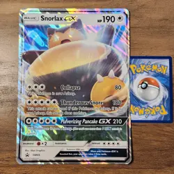 Jumbo Snorlax GX SM05 MP 2016 Pokemon Sun & Moon Collection Box Promo Card - Image 1