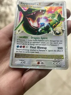 Pokemon TCG Rayquaza C LV.X Holo Rare Card Supreme Victors LP - Image 3