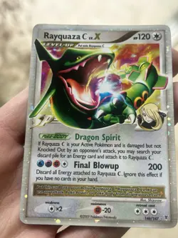 Pokemon TCG Rayquaza C LV.X Holo Rare Card Supreme Victors LP - Image 4