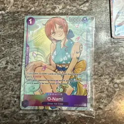 One Piece TCG Illustration Box 1 And 2 Cards Nami,Boa,Black Maria And Yamato - Image 3
