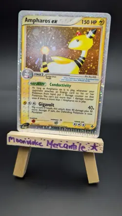 Pokemon TCG Ampharos EX Dragon - DAMAGED - Ultra Rare Holo Card 89/97 - Image 1