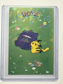 Pikachu & Gengar Sleeping Electric Pokemon 2025 Cracked Ice Holo Card Database - Image 1