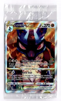 Pokemon TCG Sword & Shield SWSH291 Lucario VSTAR SEALED Promo Card - Image 1