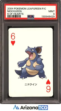 Pokemon 2004 Nidoqueen 6 Of Hearts LeafGreen Playing Card Japanese PSA 9 - Image 1