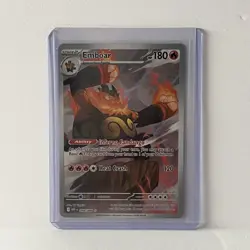 Pokemon TCG Scarlet & Violet White Flare Emboar Illustration Rare Card 098/086 - Image 1