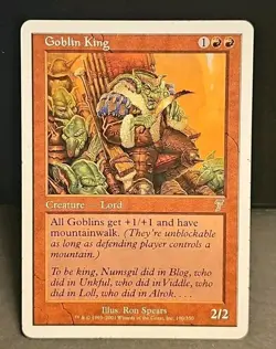 Mtg 🔥🔥 Goblin King 🔥🔥 7th Edition MT/NM Regular 🌟RARE🌟 Magic The Gathering - Image 1