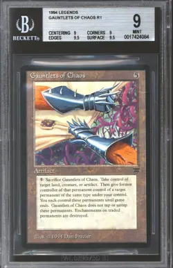 Magic MTG Legends Gauntlets of Chaos BGS 9 (9, 9, 9.5, 9.5) NEAR MINT NM - Image 1