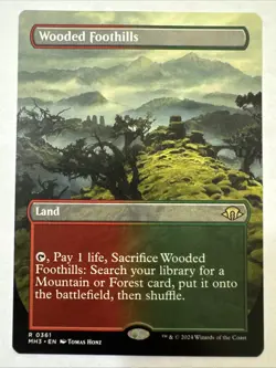 Wooded Foothills (Borderless) - MTG Modern Horizons 3 - Image 1