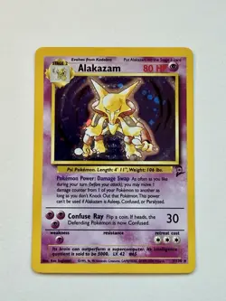 Pokemon Alakazam Holo Ultra Rare TCG Base Set 2 1/130 - Image 1