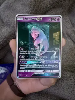 Pokemon Mewtwo GX TCG Shining Legends Holo Card 78/73 Secret Rare - Image 1
