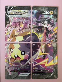 Marnie’s Morpeko V-Union Set SWSH287 SWSH288 SWSH289 SWSH290 Promo Pokemon Lot - Image 1
