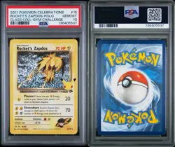 2021 Pokemon Celebrations Classic Collection 15 Rocket's Zapdos - Holo PSA 10 - Image 3