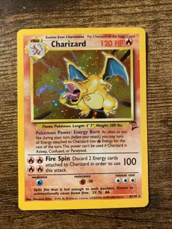 Pokemon TCG Base Set 2 Holo Rare Charizard 4/130 WOTC, Near Mint Condition - Image 1