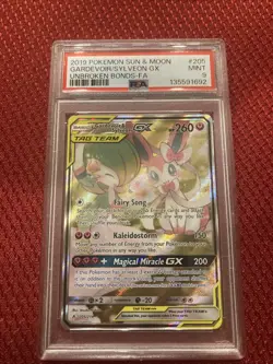 2019 Pokemon Sun and Moon Gardevoir and Sylveon GX PSA 9 Mint - Image 1